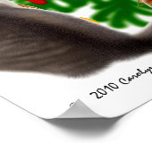 子猫メリークリスマスツリープリント ポスター (角)