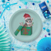 子猫メリー、メリークリスマス ペーパープレート (パーティー)