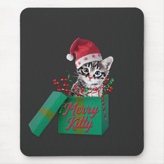 子猫メリー、メリークリスマス マウスパッド (正面)