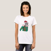 子猫メリー、メリークリスマス Tシャツ (正面フル)