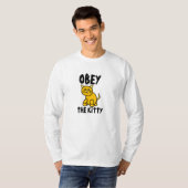 子猫メンズTシャツに従って下さい Tシャツ (正面フル)