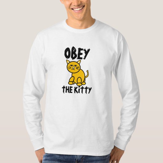 子猫メンズTシャツに従って下さい Tシャツ (正面)