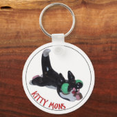 子猫モンと彼のマウスのキーチェーン キーホルダー (正面)