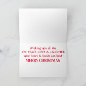 子猫ユーモアのクリスマスカード サンキューカード (内部)