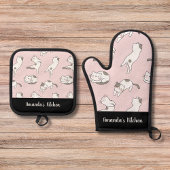 子猫ラバースペシャルキャットおもしろい名前をカスタムするキッチン 鍋つかみ&鍋敷きセット