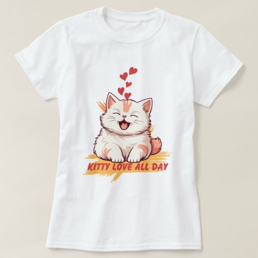 子猫ラブオールデイ Tシャツ (デザイン正面)