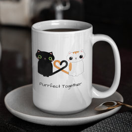 子猫ラブハートテール コーヒーマグカップ
