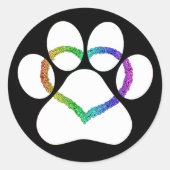 子猫ラブブラック ラウンドシール (正面)