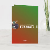 子猫ルックアウトウィンドウクリスマスカード シーズンカード (裏面)