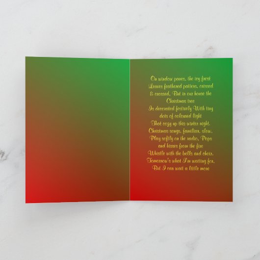 子猫ルックアウトウィンドウクリスマスカード シーズンカード (内部)