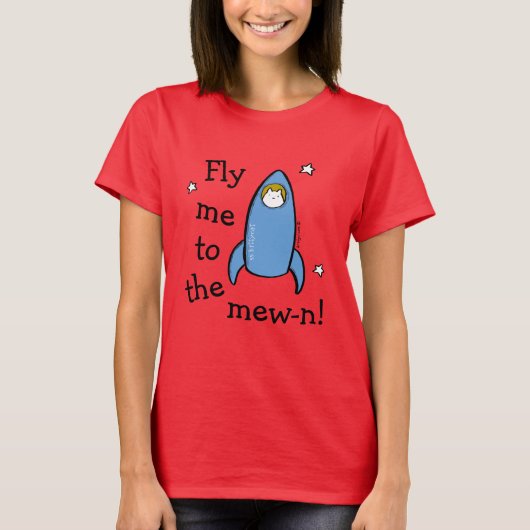 子猫ロケットは鳴nに私を飛ばします! tシャツ (正面)