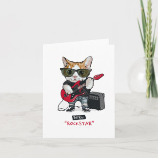 子猫ロックスターTシャツ カード