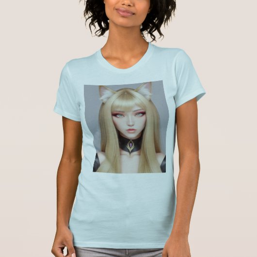 子猫ワイフ03 Tシャツ (正面)