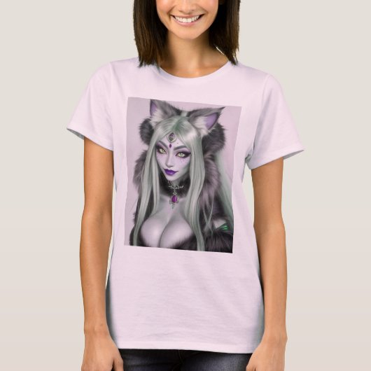 子猫ワイフ07 Tシャツ (正面)