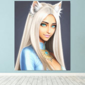 子猫ワイフ12 キャンバスプリント (インサイチュ (ウッドフロア))