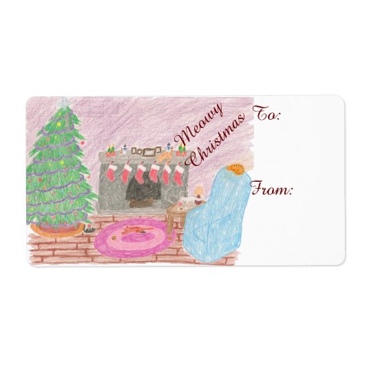 子猫ーマスミシュ（クリスマス） ラベル (正面)