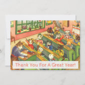 子猫先生鑑賞券を持つ授業 サンキューカード (正面)