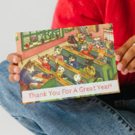 子猫先生鑑賞券を持つ授業 ポストカード