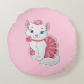 子猫円枕 ラウンドクッション (正面)