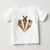 子猫円錐 ベビーTシャツ (正面)