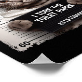 子猫刑務所の写真Iはトイレの紙の悪いCを細断した ポスター (角)