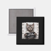 子猫刑務所の写真Iはトイレの紙の悪いCを細断した マグネット (正面/裏面)