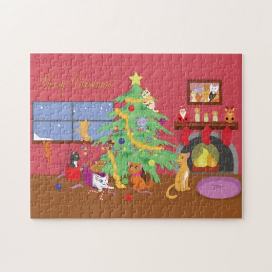 子猫初めてのクリスマス ジグソーパズル (横)