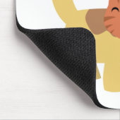 子猫及び小犬の漫画のmousepad マウスパッド (コーナー)