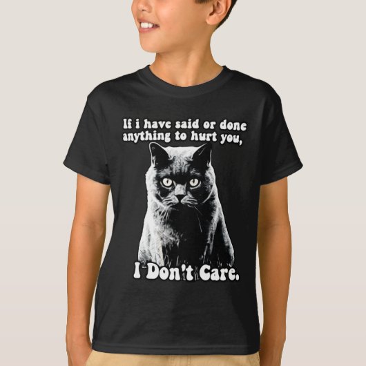 子猫好きな人や飼い主のための面白いおこった猫のミームT Tシャツ (正面)