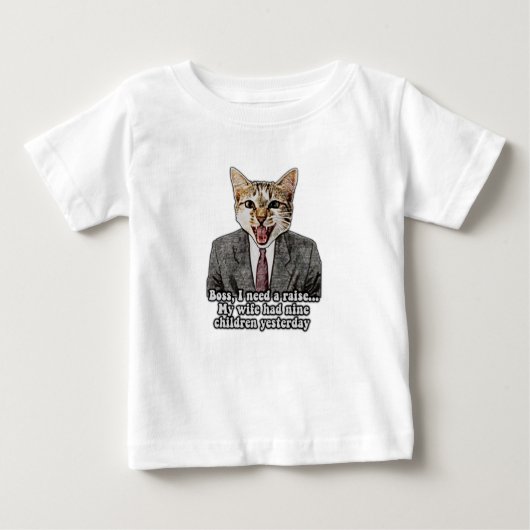 子猫好きや猫飼いのための面白い猫ミーム ベビーTシャツ (正面)