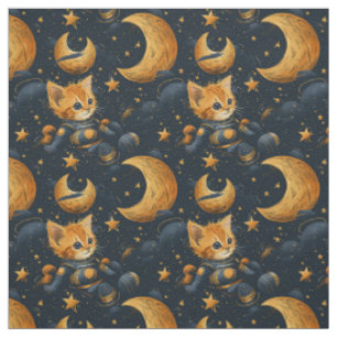 子猫宇宙。かわいい子供部屋 ファブリック