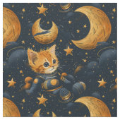 子猫宇宙。かわいい子供部屋 ファブリック (クローズアップ)