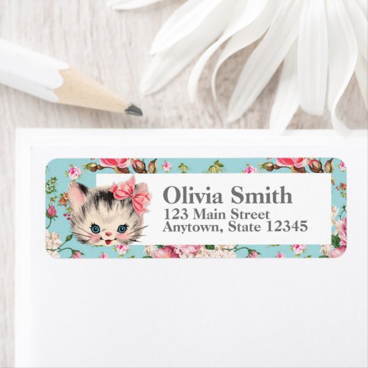 子猫差出人住所ラベル ラベル (インサイチュ)