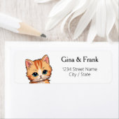 子猫差出人住所ラベル ラベル (インサイチュ)