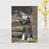 子猫恋しく思時計のYOUカード カード (黄色い花)