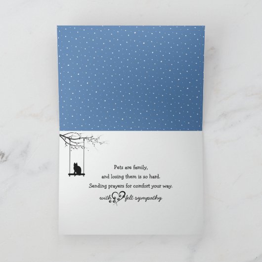 子猫悔やみや弔慰喪失 カード (内部)