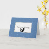 子猫悔やみや弔慰喪失 カード (黄色い花)