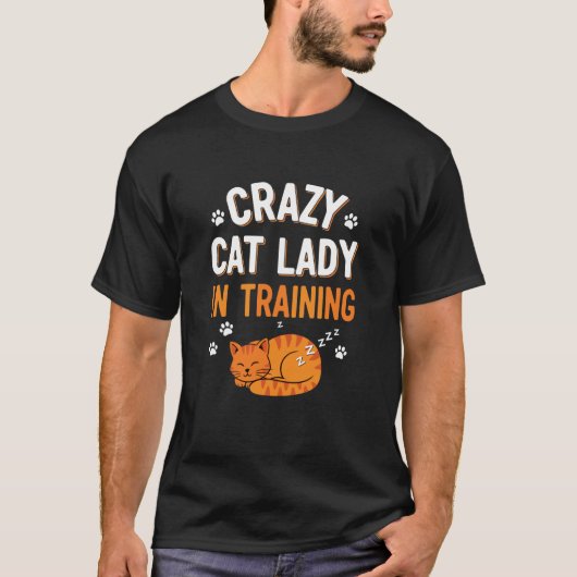子猫愛に満ちた猫好きトレーニングレディ Tシャツ (正面)