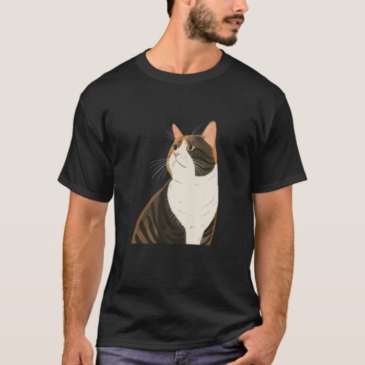 子猫愛好家 ペットの飼い主 シルエット 和風アート 猫 Tシャツ (正面)