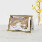 子猫愛 カード (黄色い花)