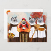 子猫感謝祭はがき シーズンポストカード (正面/裏面)