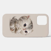子猫手描きかわいい赤ちゃんシンプル動物 Case-Mate iPhoneケース (裏面 (横))