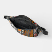 子猫抽象芸術ファニーパックバッグ ファニーパック (見開き)