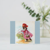 子猫摘み花 ポストカード (スタンド正面)