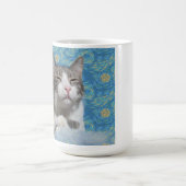 子猫星空の夜 コーヒーマグカップ (中央)