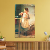 子猫朝食 キャンバスプリント (インサイチュ (リビング))