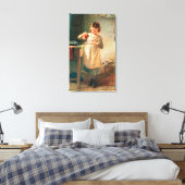 子猫朝食 キャンバスプリント (インサイチュ (寝室))