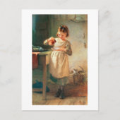 子猫朝食 ポストカード (正面)