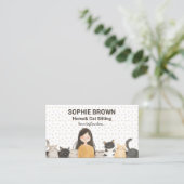 子猫水彩猫とホームシッター 名刺 (スタンド正面)