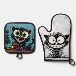 子猫熱狂するクリスマス 鍋つかみ&鍋敷きセット